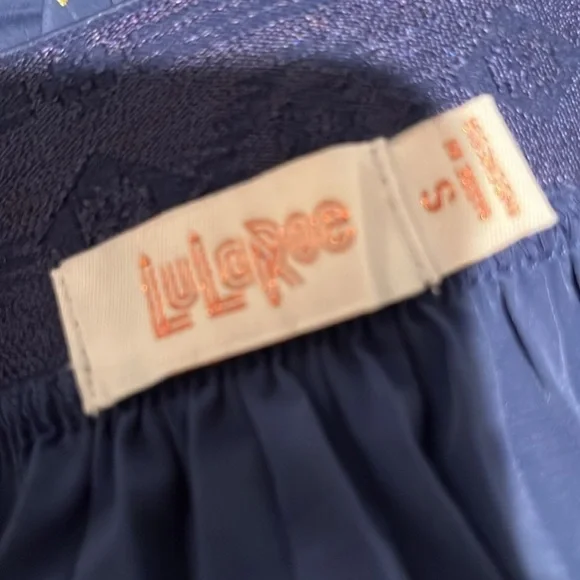 Lularoe blue gold Jill skirt. Size small. NWT. - Picture 7 of 7